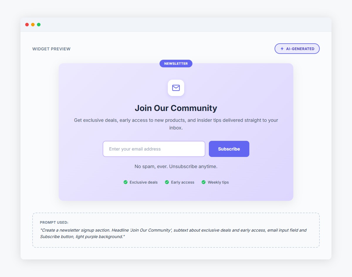 Newsletter Signup DIY Demo