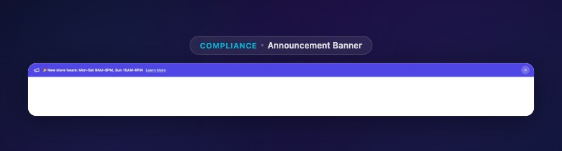 Announcement Banner - versatile top-of-page notification bar