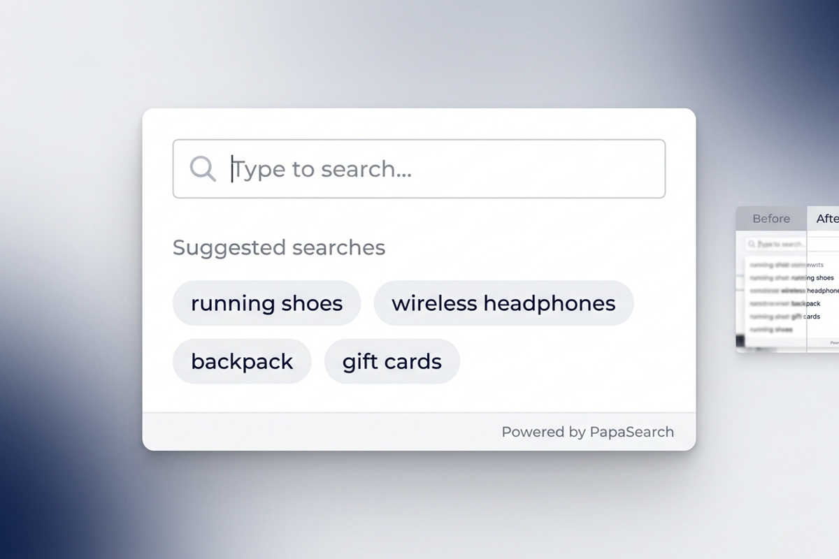 Quick search popup empty state showing the cleaner layout