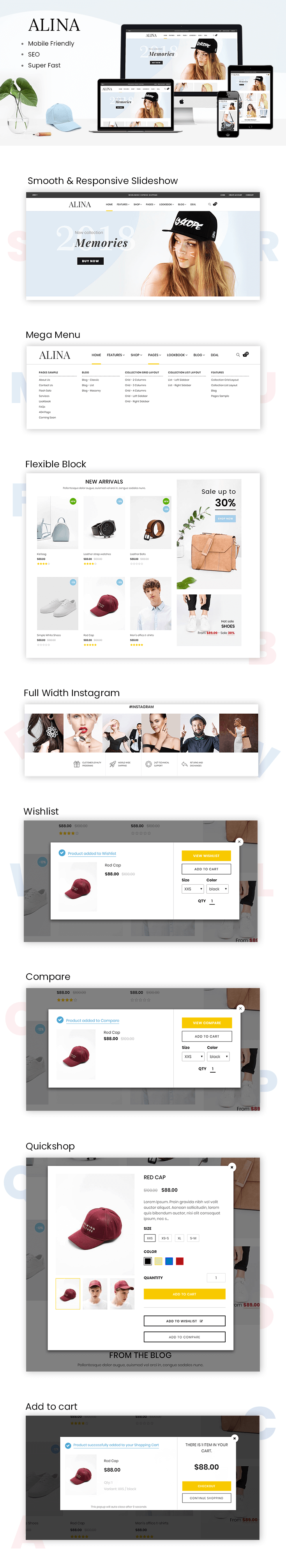 Alina Shopify Landing page